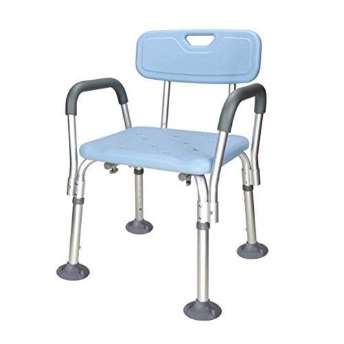 Shower Bench Chair Medical Tool with Back and Arms - Adjustable Height Bathtub Chair, Assembly spa Bathtub Seat - Non Slip Tub Safety GXFC Shop (Blue)