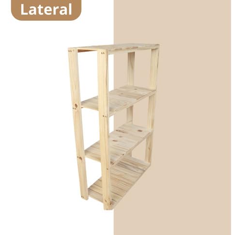 Prateleira 4 Andares Estante Madeira Multiuso Sapateira