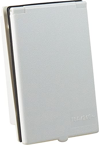 as - Schwabe Camping CEE-Caravan-Einspeisungsstecker 230 V / 16 A / 3-polige Outdoor Anbau-Stecker mit Klappdeckel, 3-poliger Stecker für Wohnwagen, ausklappbar, IP44, Made in Germany, Weiß I 61463