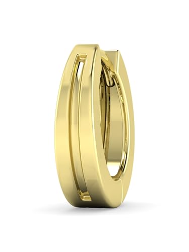 Image of ORIONZ Hoop Earrings for Men & Boys (1 Piece) - 925 Sterling Silver - Gift for Birthday Anniversary - 18k Gold Plated Jewellery - Men Fashion