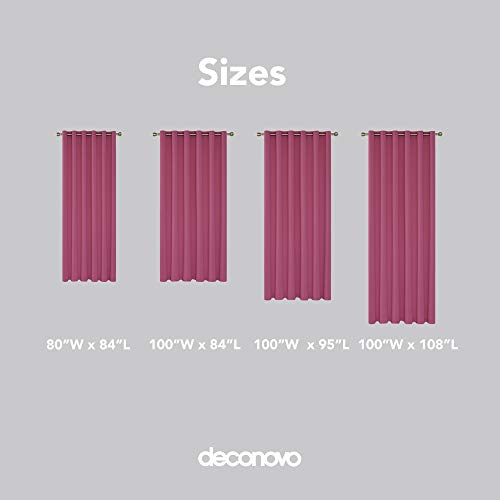 Image of Deconovo Room Divider Curtains for Living Room 84 Inches Long, Door Curtain