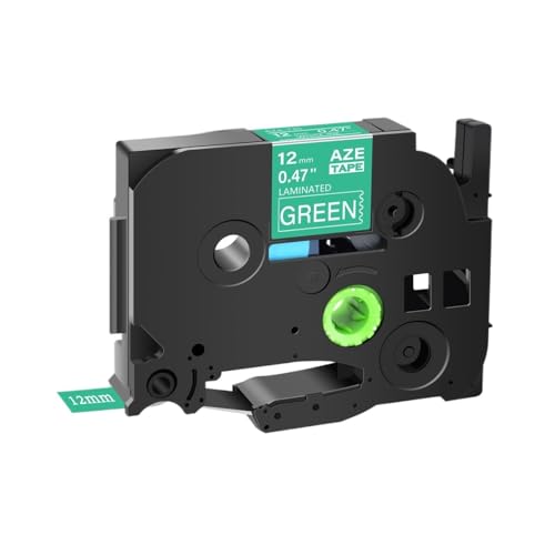 �݊���������܂���TZ�ATZe-231/241/251 ���x���e�[�v�A12mm ���n�ɍ��AP-Touch PT-1000 PT-D400 �v�����^�ɑΉ�(White on Green,6mm)