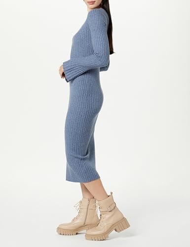 Image of The Drop Womens Fernanda Bell Sleeve Ribbed Sweater Dress