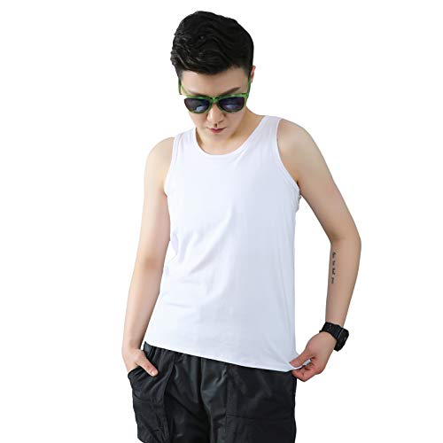 Débardeur en coton solide haut maintien trans et tomboy blanc