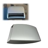 YoRise Universal Car Decorative Air Flow Intake Hood Scoop, Self-Adhesive Automotive Bonnet False Vent Cover, Vehicle Exterior Sticker Accessories for Cars, SUVs, RVs, Trucks (Silver)