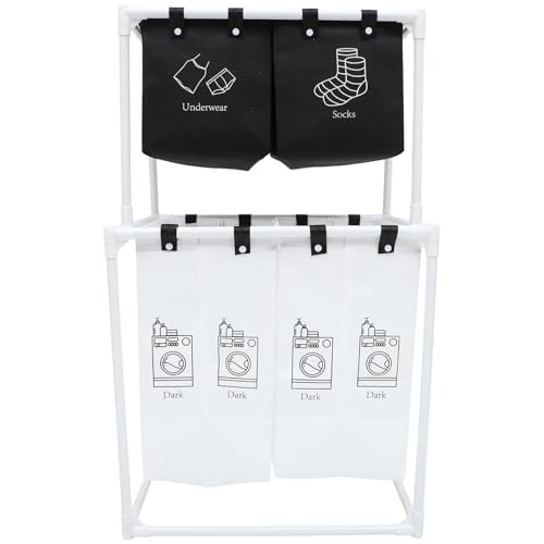 Panier à linge coton et plastique pour un rangement maison épuré - 2