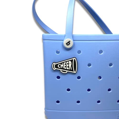 Breloque à pompon Mégaphone noire Boglets amovible et résistante pour grands sacs