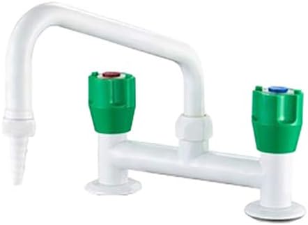 CGOLDENWALL Grifo de laboratorio industrial para fregadero de laboratorio, boquilla de un solo orificio, mezcla caliente y fría, fregadero de