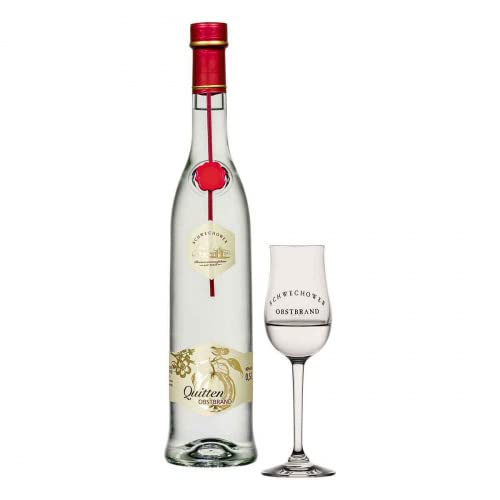 Schwechower Obstbrand Quitte 0,5l (40% Vol.) - Quittenbrand - Edler Brand aus saftigen Quitten 500ml | Rarität (1229)