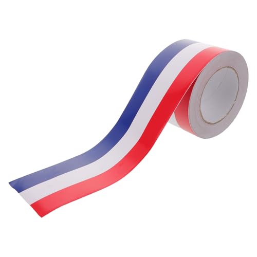 Bandes adhésives de carrosserie bleu blanc rouge 7,5 cm pour tuning de voiture de course