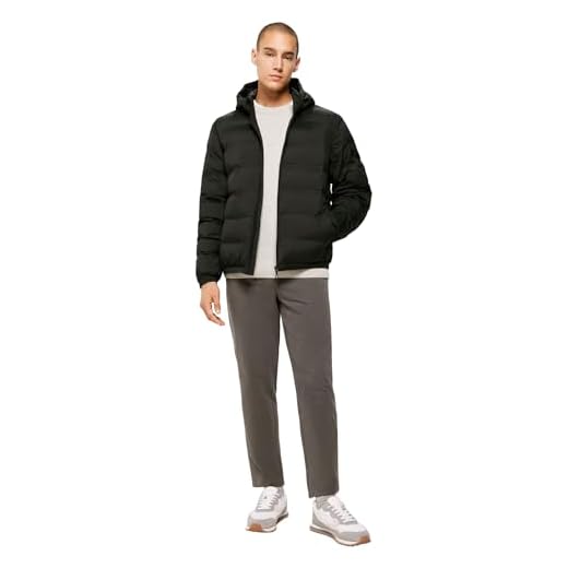 Springfield 956381 Abrigo, Negro, M para Hombre