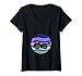 Femme Cool Camion à benne pour chargeuse sur roues et ventilateur de véhicules de chantier T-Shirt avec Col en V