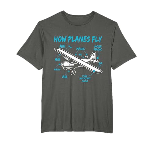Divertidas camisetas de aviación para hombre How Planes Fly Kids Youth Pilot Camiseta