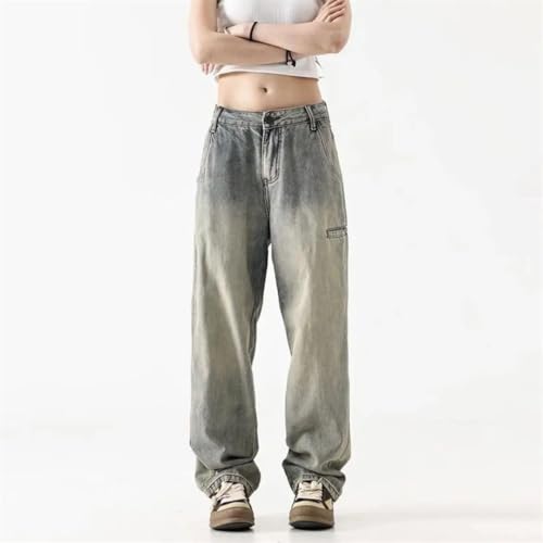 Men's Straight Wide Leg with Pockets Male Cowboy Pants Korean Style Trousers Jeans3