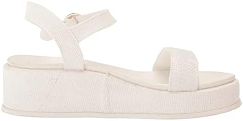 Anne Klein Women's Vada Wedge Sandal, White, 8 | Image 5