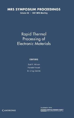 Rapid Thermal Processing of Electronic Materials: Volume 92 (MRS Proceedings)