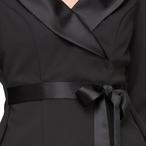 Alex Evenings Women's 3/4 Sleeve Tuxedo Top with Tie Waist, Formal Blouse (Petite and Regular Sizes)3