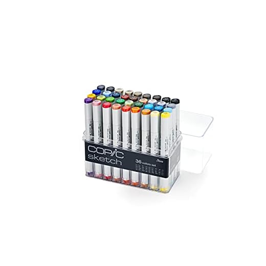 Copic Sketch - Paquete de 36 rotuladores permanentes, multicolor