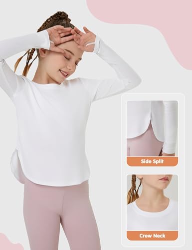 FitsT4 Sports Girls Sun Shirts Long Sleeve Rash Guard UPF 50+ UV Protection Swim Tops3