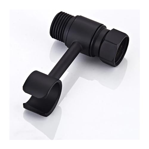 Soporte de cabezal de ducha de mano con conector de pared plateado para baño 4