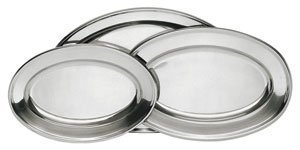 Stainless Steel Serving Platter Set, 3-Pack, (Assorted Sizes)