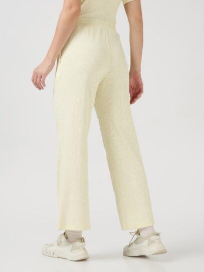 Image of TECHNOSPORT Women Textured Straight Fit Trackpants for Casual Wear, Travel Wear, Gym Wear
