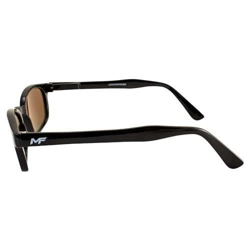 LOCKDOWN MOTORCYCLE SUNGLASSES BLACK FRAME DK BROWN LENS WITH FREE POUCH KD'S3