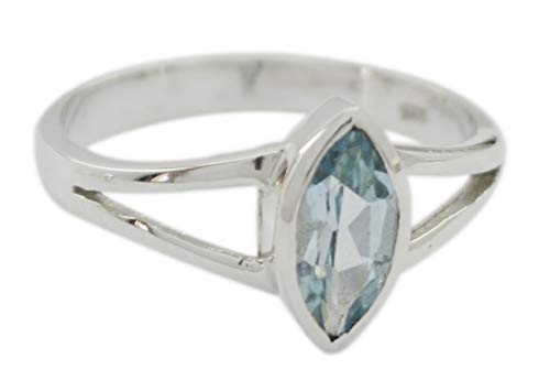 Bague topaze bleue argent 925 éclatant, un bijou de créateur intemporel