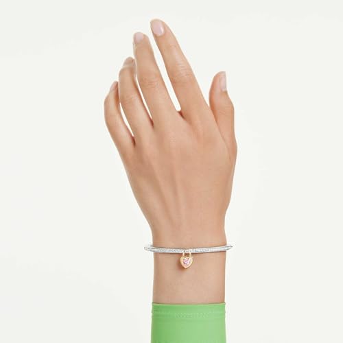 Swarovski Idyllia bangle, Mixed cuts, Heart, Pink, Mixed metal finish by Swarovski - Image 6
