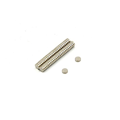 N42 Neodymium Magnet for Arts, Crafts, Model Making, DIY, Hobbies, Office, and Home - 3mm dia x 1mm thick - 0.19kg Pull - Pack of 500