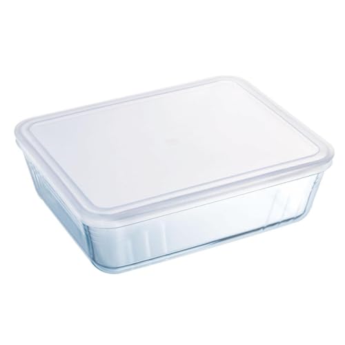 Pyrex Classic - Recipiente rectangular con tapa, 0,8L - 19x14x4cm