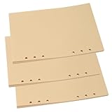 HOODANCOS Feuilles Mobiles A5 Vierges 3 Carnets 48 Feuilles par Carnet Papier Kraft Rechar...