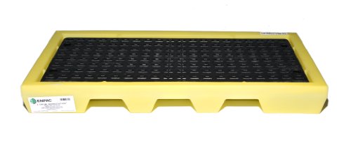 Enpac 5117-YE Polyethylene 2 Drum Workstation, 22 Gallons Spill Capacity, 53