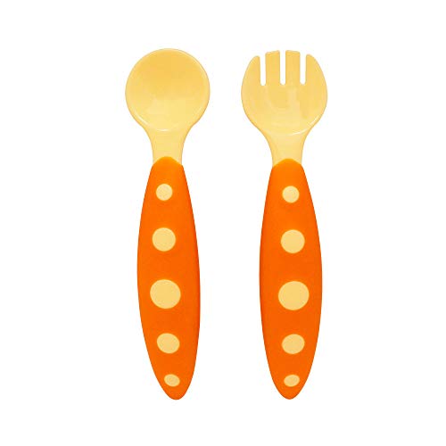 Colher E Garfo Infantil Laranja, Clingo, Laranja