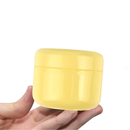 20 pz 100 ml Vuoto Rotondo Giallo Plastica Crema