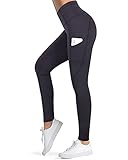 3W GRT Womens Yoga Pants,Gym Leggings, Womens Sport Leggings with Pockets,High Waisted Workout Running Tights Training Pants,Casual Trousers (Black-W11, L)