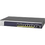 NETGEAR 10 Port 10GB Switch (MS510TXPP) | Smart Managed Multi-Gigabit PoE Switch | 8x PoE+ at 180 W, 1 x 10G, 1 x 10G SFP+ | Desktop or Rackmount, and Limited Lifetime Protection