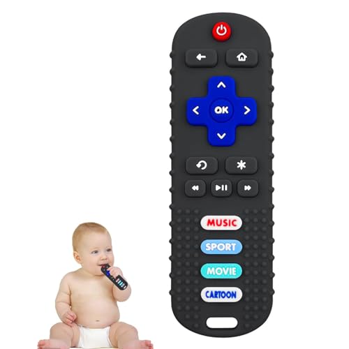 Baby Teether Toys - TV Remote Control Shape Silicone Toddler Teething Toys for Babies 6-12 Months