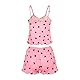 Satohom Sexy Damen Spitze Pyjama,Babydoll Nachtwäsche, V-Ausschnitt ärmellos,2-teilig süß Knopf Unterwäsche,Camisole Shorts, Leibchen Shorts Dessous Loungewear für Damen für den Sommer