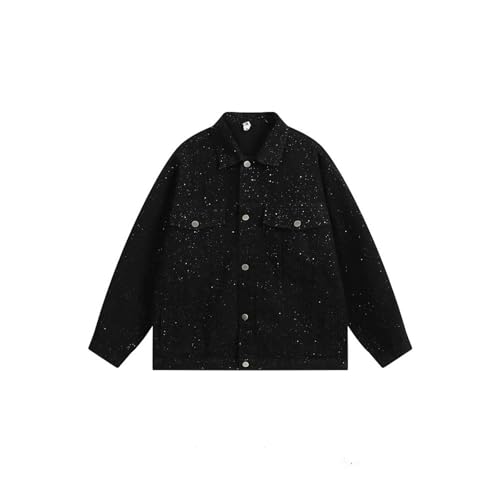 Veste denim homme americaine large ample tenue exterieure casual