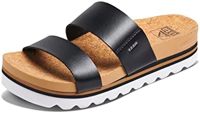 Reef Women's Cushion Vista Hi Sandal, Black, 9