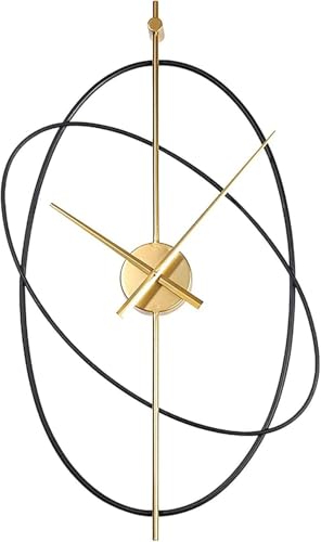 Image of Craft2lance Metal Analog Wall Clock Decor Art Sculpture | 24 Inches (60 cm), Black Finish | Stylish Statement Piece for Home, Office, Living Room, Bedroom, Restaurant & Cafe