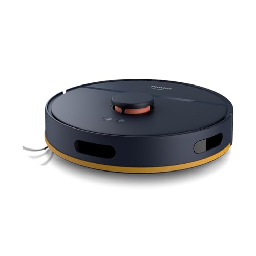 Philips Homerun 2000 Series : Robot aspirateur et serpillière 2-en-1 avec 2700 Pa d'aspiration & 130 Min d'autonomie, Navigation Laser, Carpet Boost, Contrôle par Application, Bleu Nuit (XU2000/10)