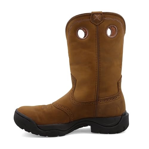 Twisted X Men’s Work Boot - K Toe All-Around Boots Designed with Air-Mesh Lining, Compression- EVA Midsole, Rubber Outsole, and Full-Grain Oiled Leather Vamp and 11” Shaft2