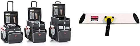 Rubbermaid Commercial Products Executive Janitorial Housekeeping Quick Cart, Small, 1902467,Dark Gray & Commercial, Quick-Connect Straight Adjustable Extension Handle/Pole