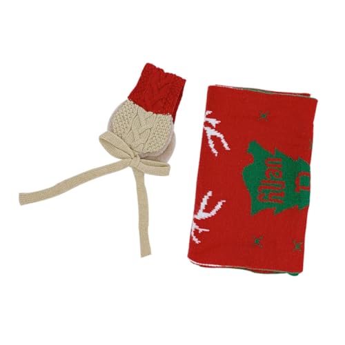 FOMIYES Boys and Girls' Winter Warmth 2pcs Christmas Earflap Scarf Set Fashionable Ear Shields Classic Christmas Decor Stay Cozy Stylish