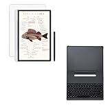 XPPen 3 in 1 Color Digital Notebook 10.95'' Paper Note Taking Tablet with 16384 Pressure Levels & XPPen Folio Keyboard for Magic Note Pad ACK09 Shortcut Keyboard Protector Case Stand