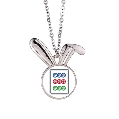 Collier mahjong lapin 9 carreaux pour sublimer vos tenues de soirée