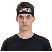 Seal of San Luis Obispo County, California and America Headband for Men Women Sports Sweatband for Fitness Exercise Moisture Wicking Running Basketball Yoga Hairbands