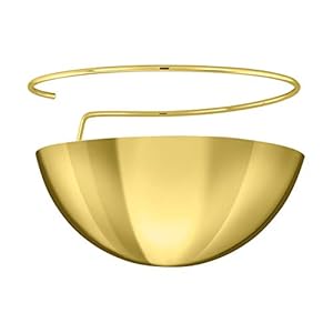 EGLO Decoratieve verblindingsbescherming, accessoires voor G125-lampen, opsteekbare gloeilampen, verblindingsbescherming van staal in messing, glanzend, Ø 12,6 cm